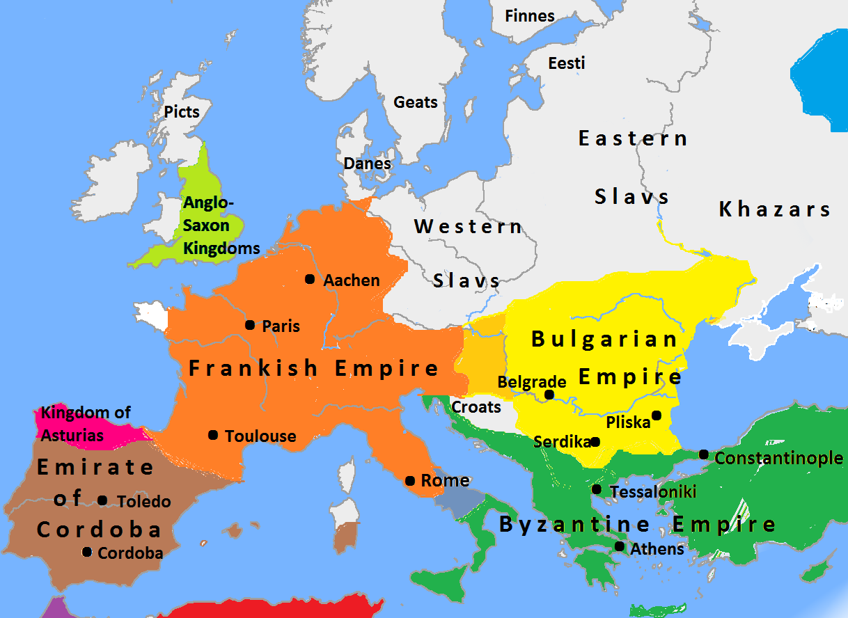 法兰克帝国版图（814年）